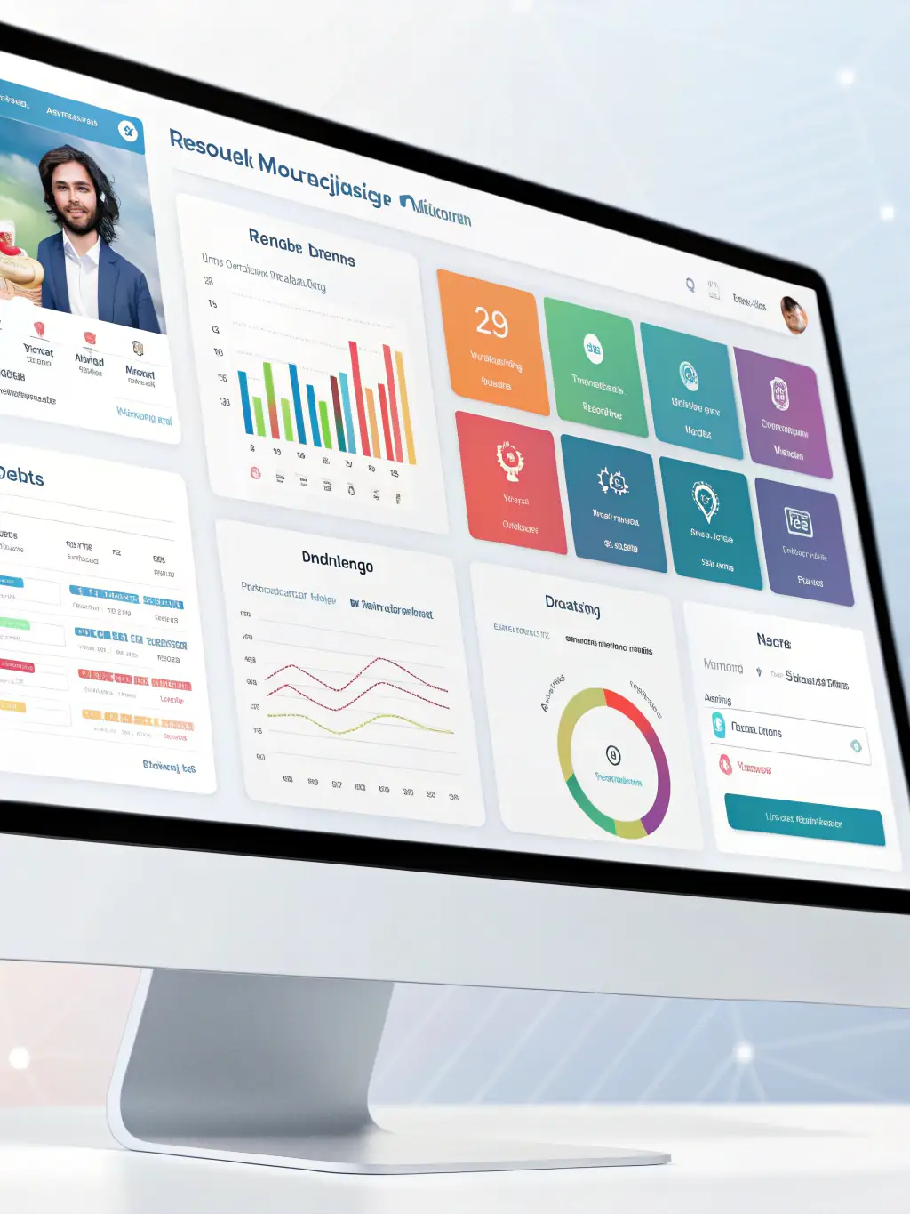 A dashboard view of the Zoker Epha Housekeeping platform, highlighting key metrics and analytics related to job postings and candidate applications.